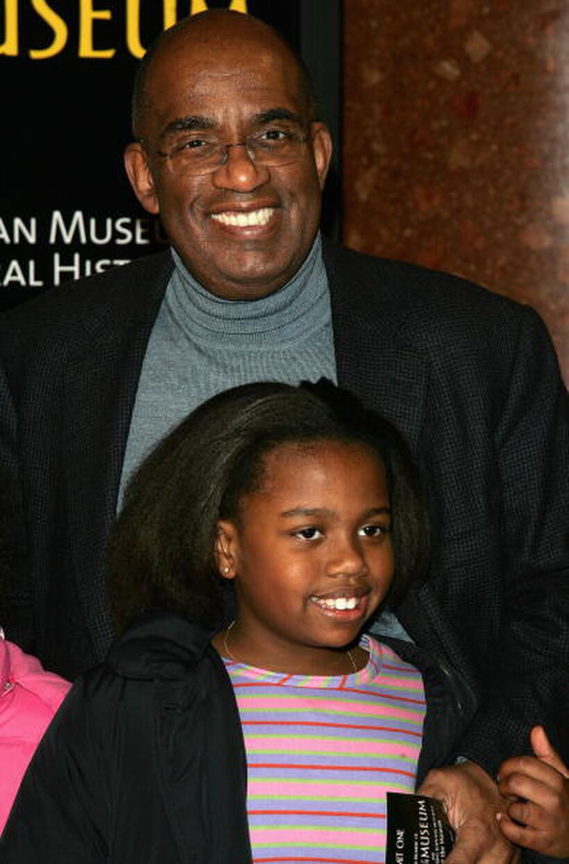 Television commentator Al Roker and his daughter at the N.Y. premiere of "Night at the Museum."