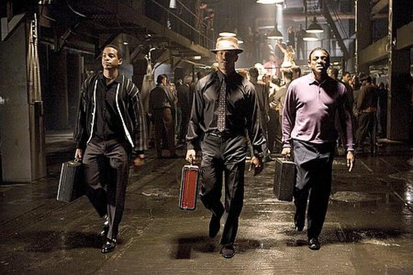 Keith Robinson as C.C., Jamie Foxx as Curtis and Hinton Battle as Wayne in "Dreamgirls."