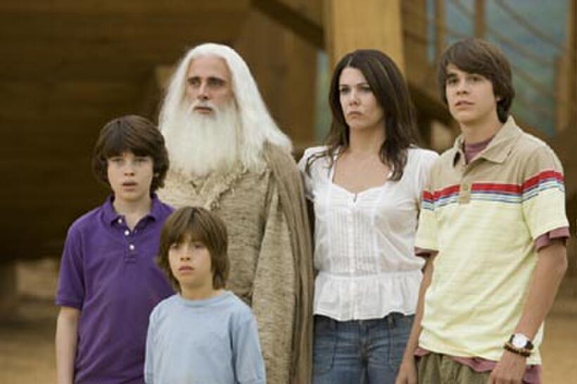 Graham Phillips, Jimmy Bennett Steve Carell, Lauren Graham and Johnny Simmons in "Evan Almighty."