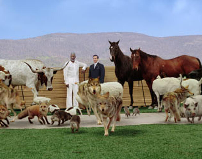 Morgan Freeman and Steve Carell in "Evan Almighty."