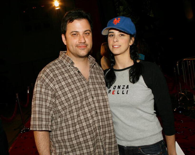 Jimmy Kimmel and Sarah Silverman at the Hollywood premiere of "Borat: Cultural Learnings Of America"