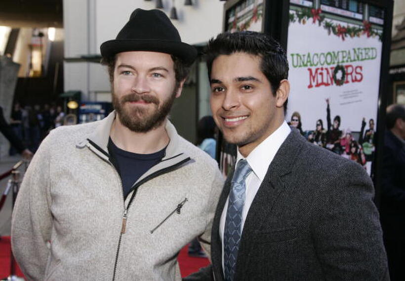 Actors Danny Masterson and Wilmer Valderrama at the Hollywood premiere of "Unaccompanied Minors."