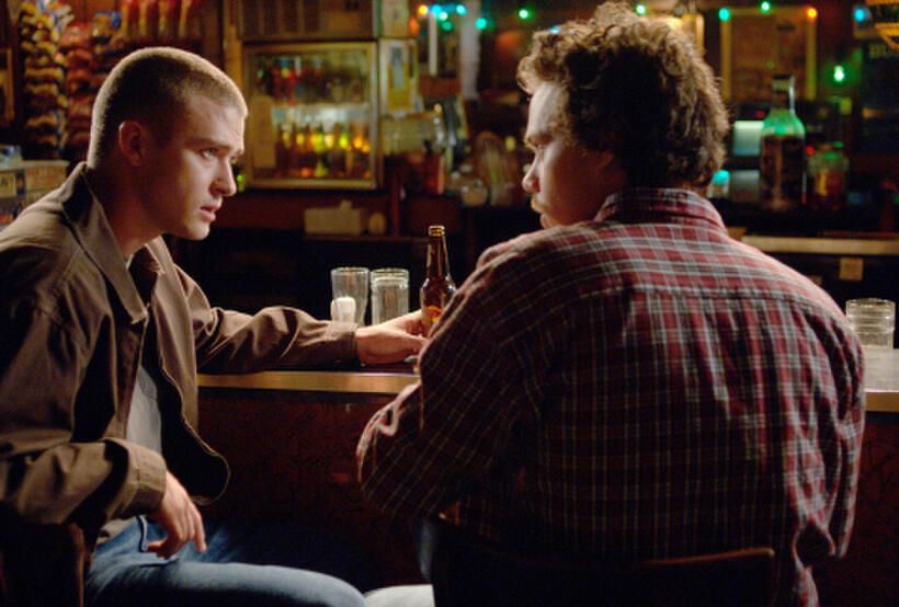Justin Timberlake and Michael Raymond-James in "Black Snake Moan."