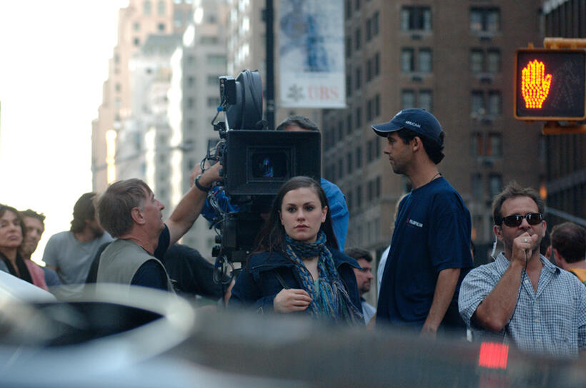 Anna Paquin on the set of "Margaret."