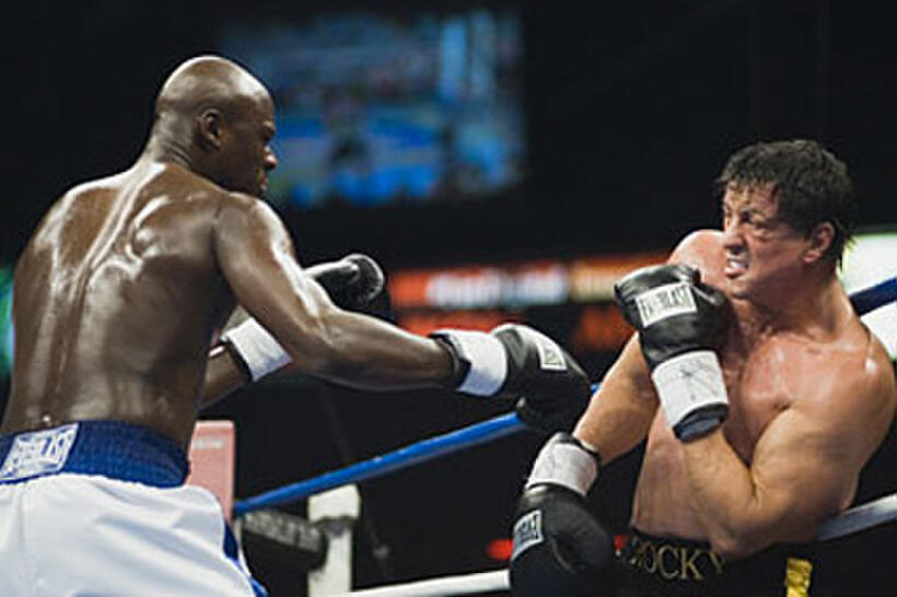 Antonio Tarver and Sylvester Stallone exchange punches in "Rocky Balboa."