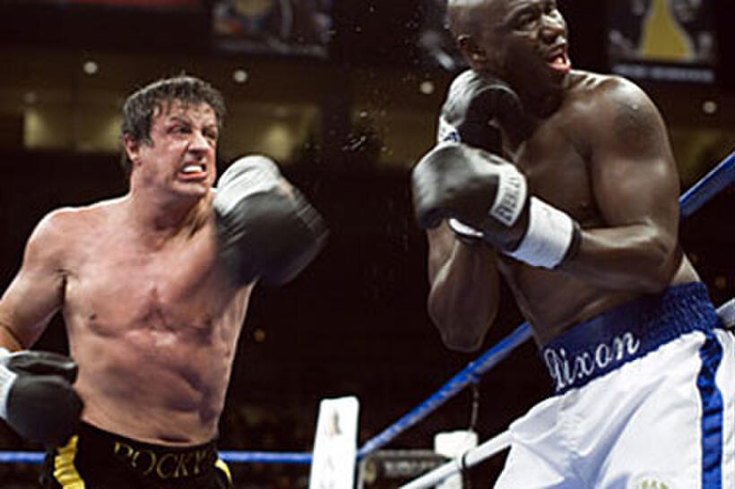 Sylvester Stallone and Antonio Tarver exchange punches in "Rocky Balboa."