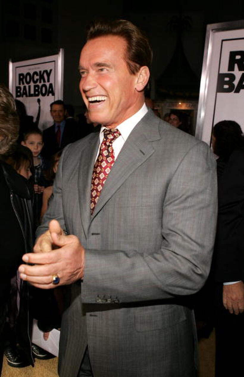 Governor Arnold Schwarzenegger at the Hollywood premiere of "Rocky Balboa."