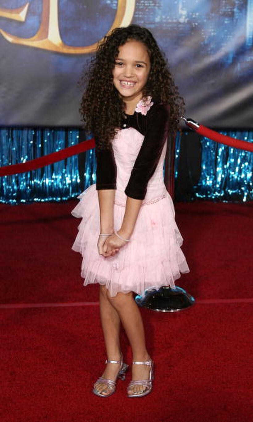 Actress Madison Pettis at the L.A. premiere of "Enchanted."