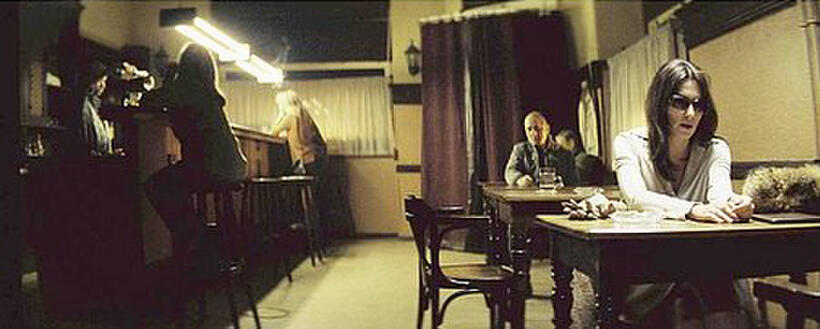 Ulrich Muhe as Captain Gerd Wiesler and Martina Gedeck as Christa-Sieland in "The Lives of Others."