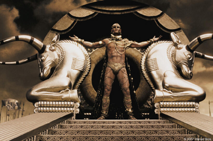 Xerxes (Rodrigo Santoro) believes he is a god in "300." 