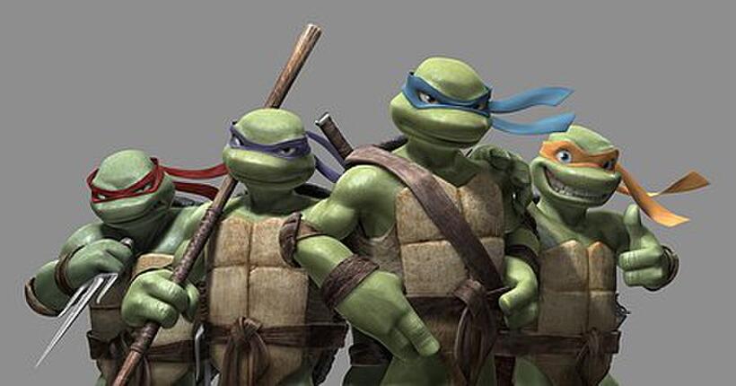 Raphael, Donatello, Leonardo and Michelangelo in "Teenage Mutant Ninja Turtles."