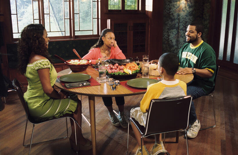 Nia Long, Aleisha Allen, Philip Bolden and Ice Cube in "Are We Done Yet?"