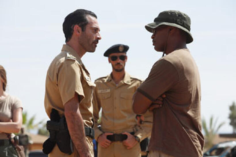 Ashraf Barhoum and Jamie Foxx in "The Kingdom."
