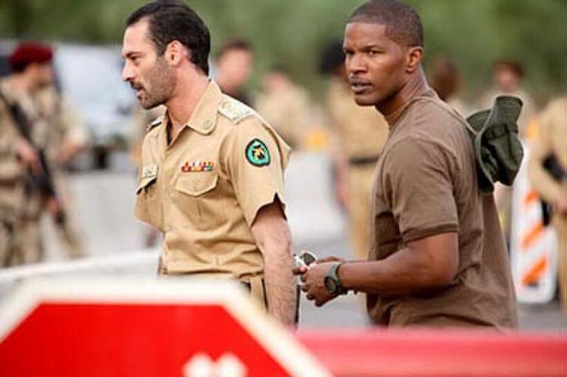 Ashraf Barhoum and Jamie Foxx in "The Kingdom."