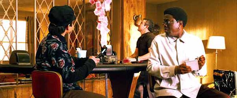 Shaobo Qin as Yen, Eddie Jemison as Livingston Dell and Bernie Mac as Frank Catton in "Ocean's Thirteen."