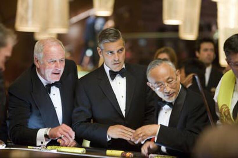 Jerry Weintraub as Denny Shields and George Clooney as Danny Ocean in "Ocean's Thirteen."