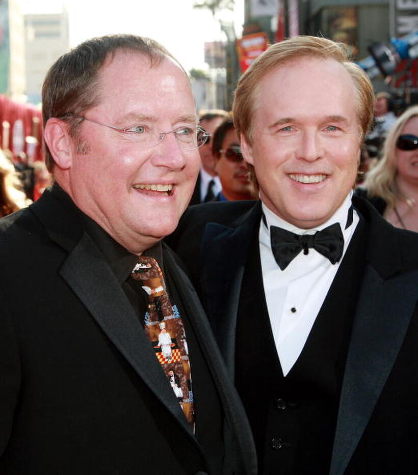 Pixar's John Lasseter and director Brad Bird at the L.A. premiere of "Ratatouille."