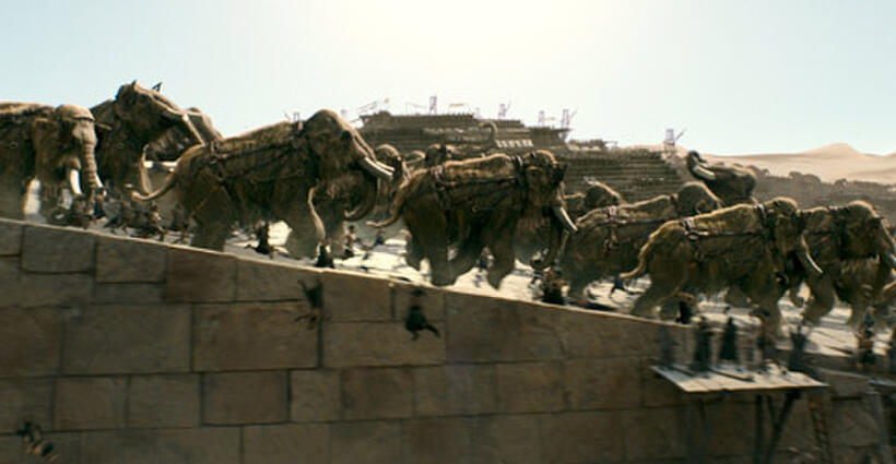 A scene from "10,000 B.C."