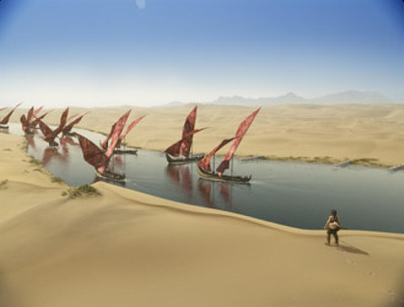 A scene from "10,000 B.C."