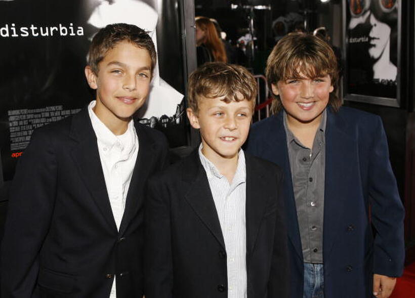 Actors Brandon Caruso, Daniel Caruso and Luciano Rauso at the Hollywood premiere of "Disturbia."