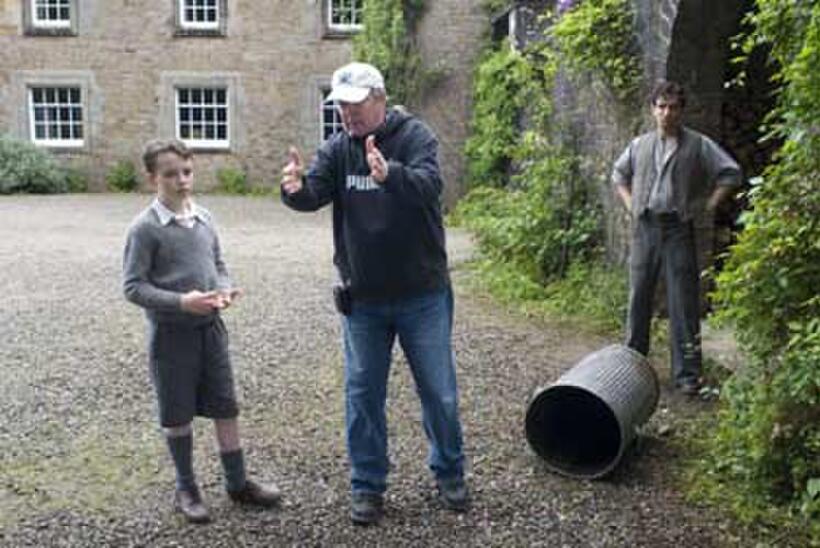 Alex Etel, director Jay Russell and Ben Chaplin on the set of "The Water Horse: Legend of the Deep."
