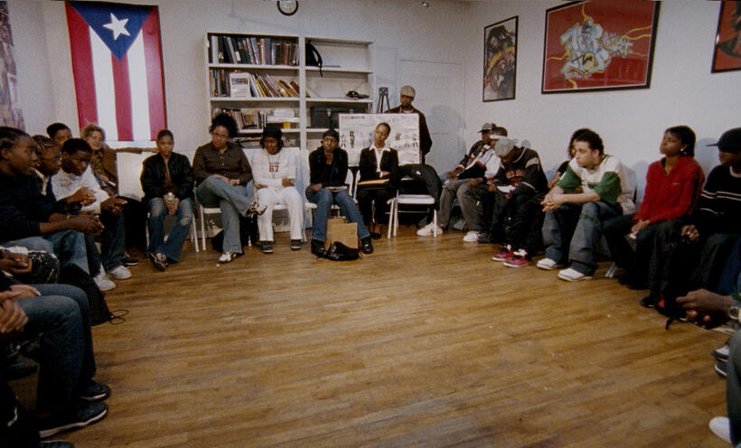 A scene from the film "The Hip Hop Project."