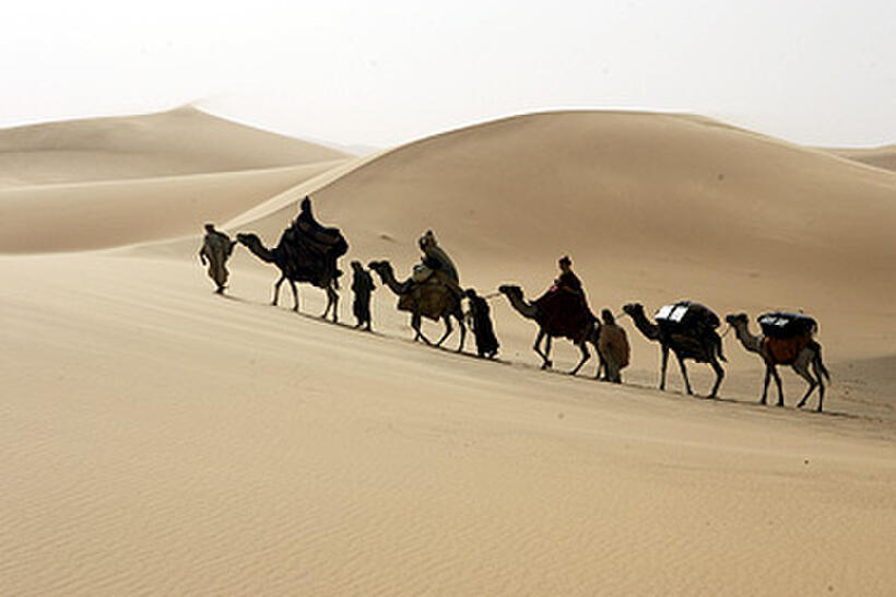 The wise men journey to see Christ in "The Nativity Story."