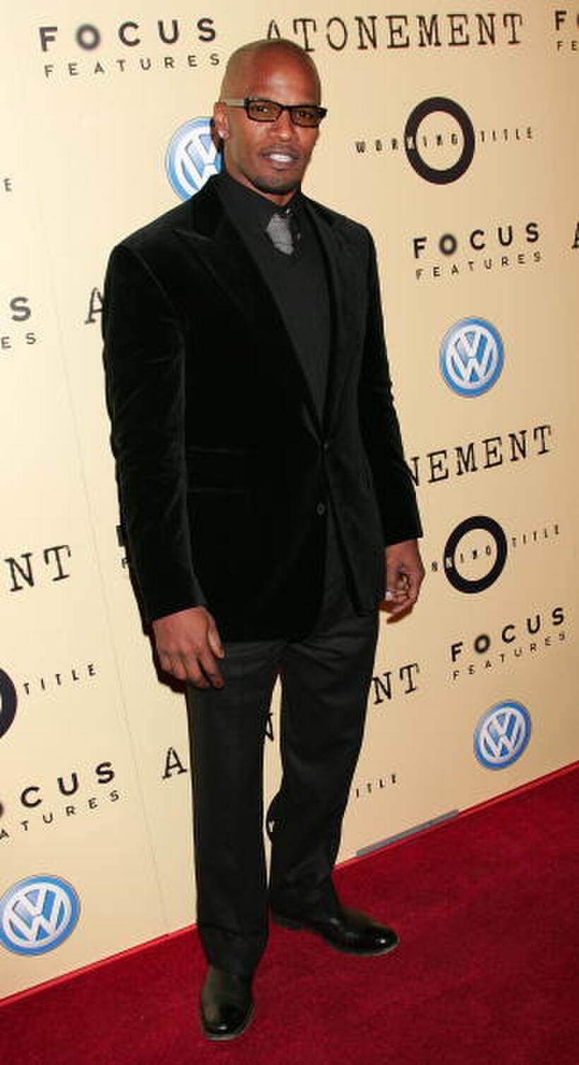 Actor Jamie Foxx at the Beverly Hills premiere of "Atonement."
