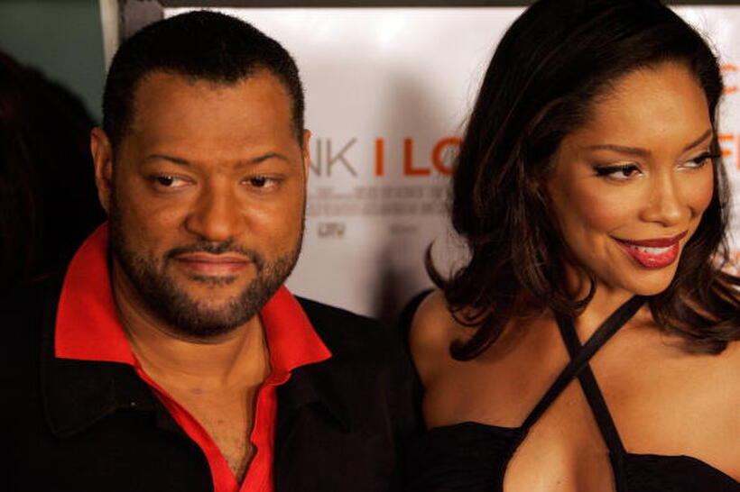 Gina Torres and Laurence Fishburne at the Los Angeles premiere of the film "I Think I Love My Wife"