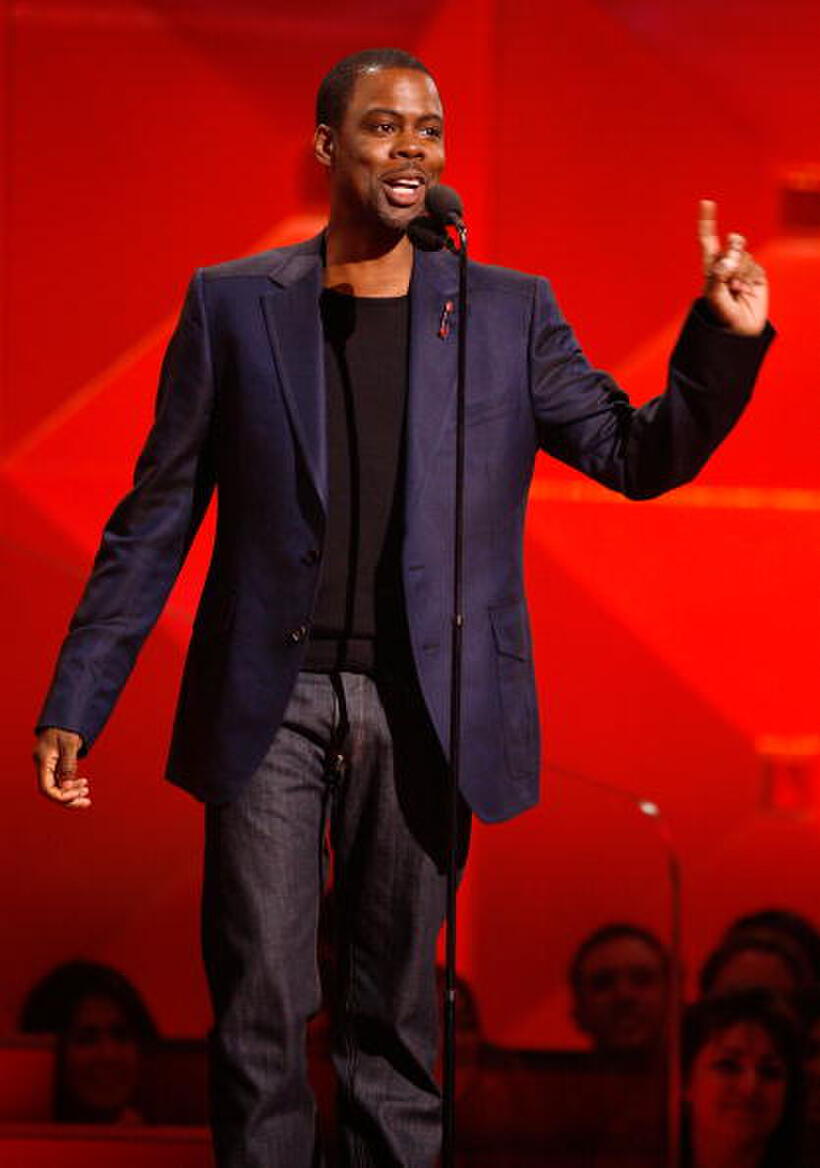 "I Think I Love My Wife" star Chris Rock at the 49th Annual Grammy Awards in L.A.
