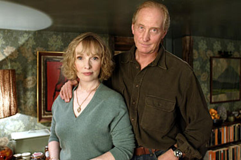 Lindsay Duncan and Charles Dance as Alice's parents in "Starter for 10."