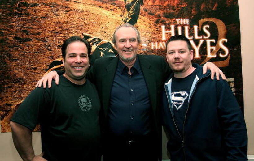 Writer Jimmy Palmiotti, director Wes Craven and writer Justin Gray at N.Y. Comic Con to promote "The Hills Have Eyes 2."