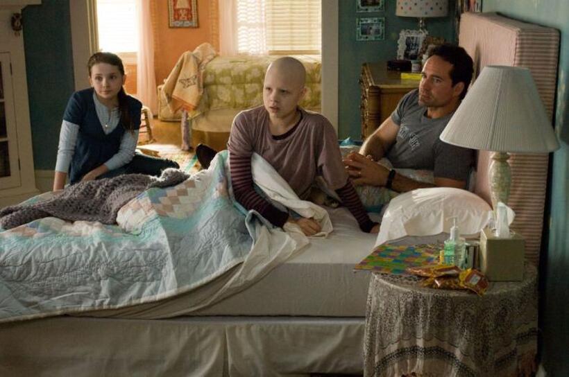 Abigail Breslin as Anna, Sofia Vassilieva as Kate and Jason Patric as Brian in "My Sister's Keeper."