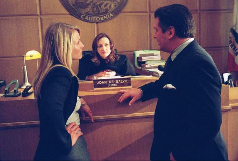Cameron Diaz as Sara, Joan Cusack as Judge DeSalvo and Alec Baldwin as Campbell Alexander in "My Sister's Keeper."