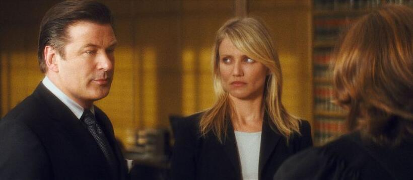 Alec Baldwin as Campbell Alexander, Cameron Diaz as Sara and Joan Cusack as Judge DeSalvo in "My Sister's Keeper."