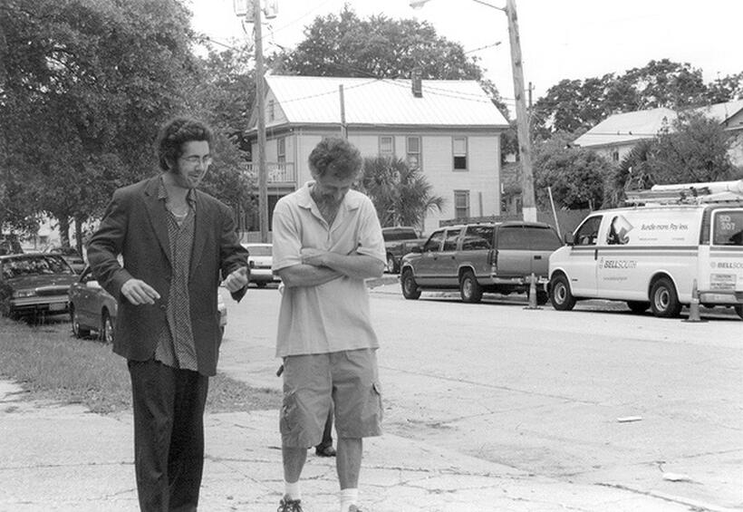 Damian Lahey and Eric Madison behind the scenes of "Cocaine Angel."