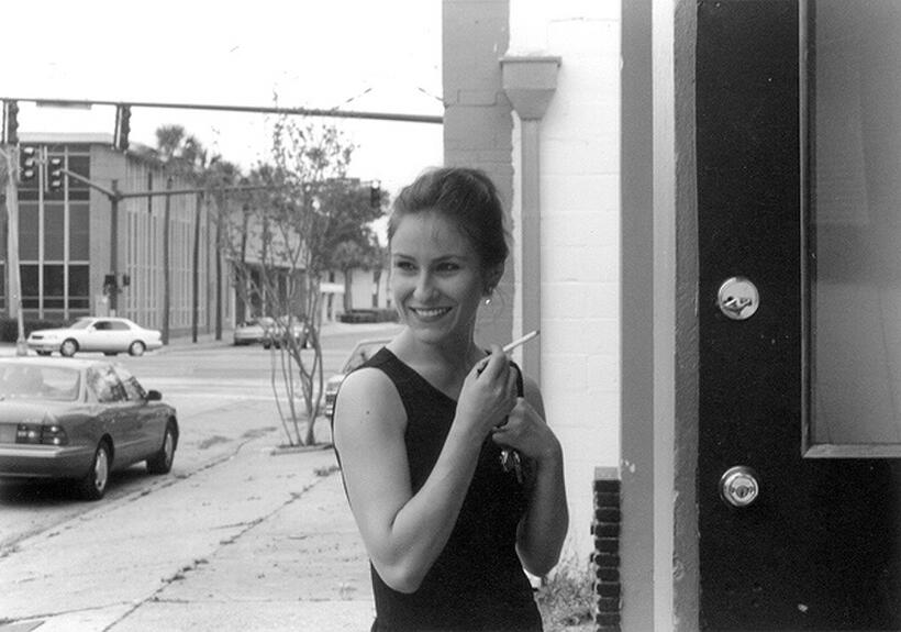 Hilary White behind the scenes of "Cocaine Angel."