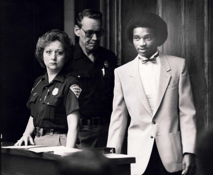 In the courtroom in "The Trials of Darryl Hunt."
