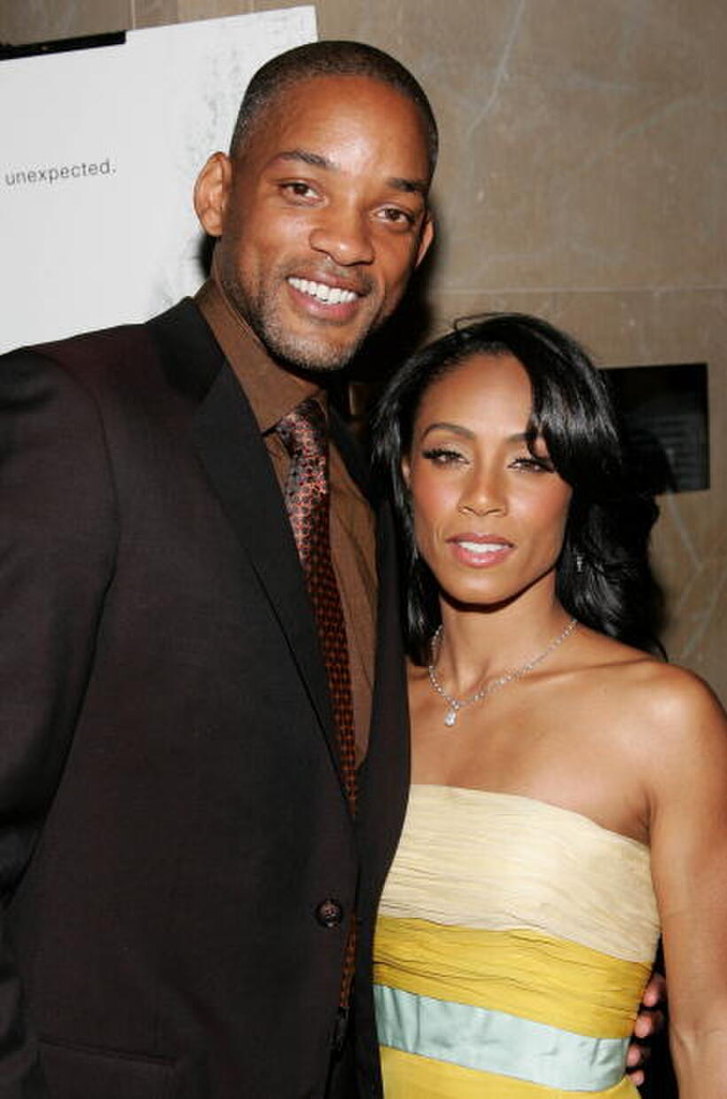 Will Smith and Jada Pinkett Smith at the New York premiere of "Reign Over Me" 