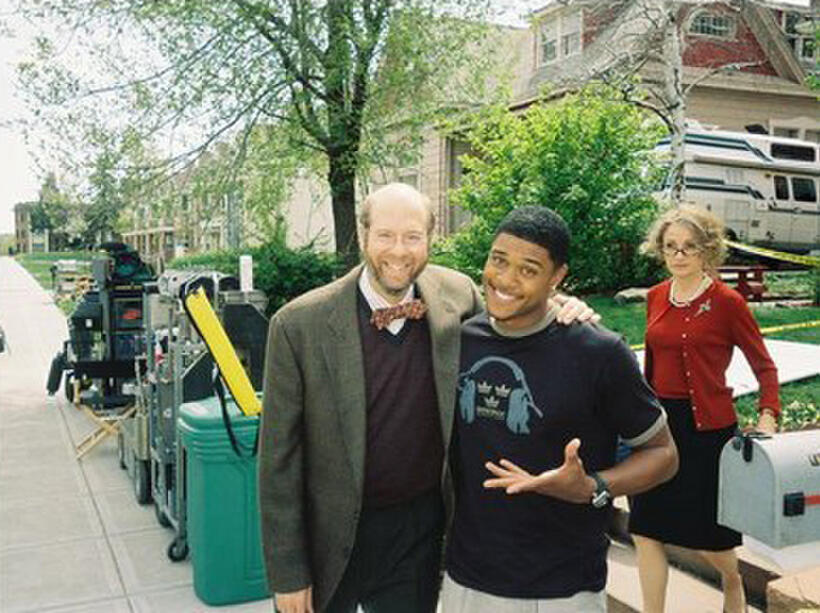 Pooch Hall on the set of "Blind Dating."