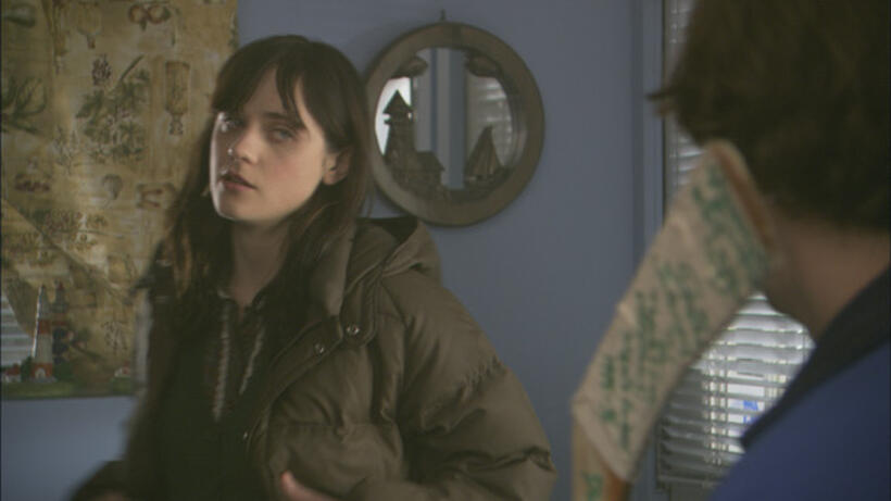 Zooey Deschanel and Paul Schneider in "Live Free or Die."