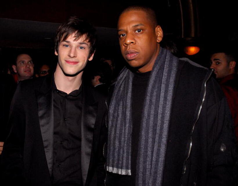 Gaspard Ulliel and singer Jay-Z at the N.Y. premiere of "Hannibal Rising."