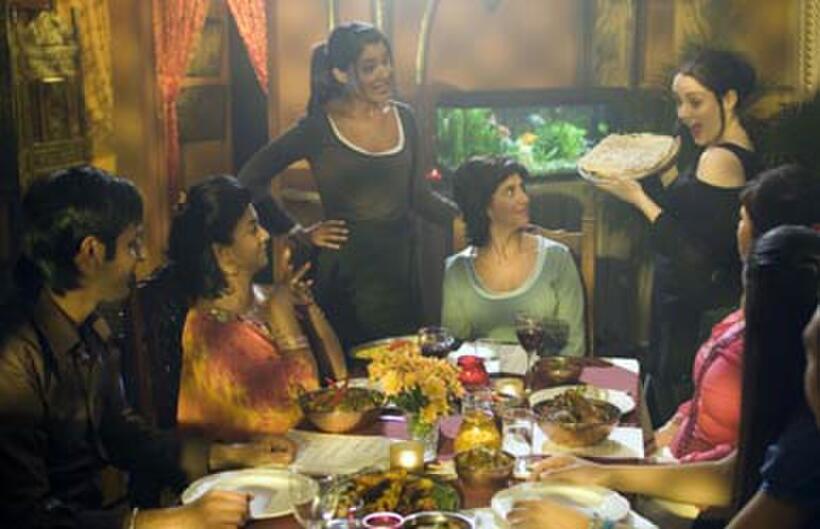 Atta Yaqub, Rita Wolf, Shelley Conn, Veena Sood, Elaine C. Smith, and Zoe Henretty in "Nina's Heavenly Delights."