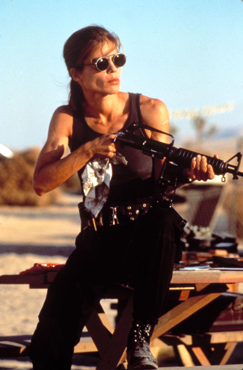 
	Linda Hamilton in The Terminator 2
