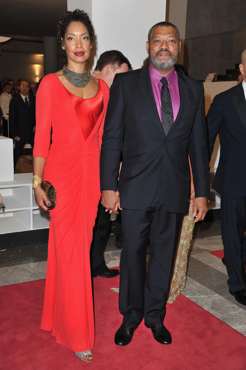Gina Torres and Laurence Fishburne