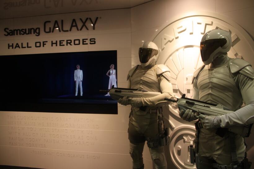 
	Comic-Con Convention Floor Capitol Guards The Hunger Games Mockingjay Part 1
