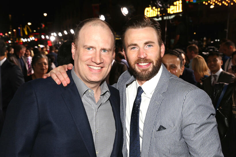 
	Chris Evans and Kevin Feige at Avengers: Age of Ultron World Premiere
