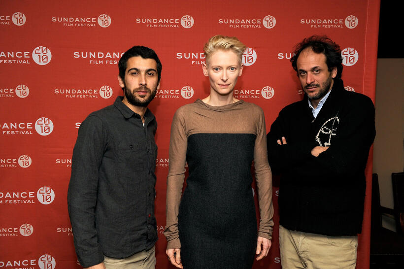 Edoardo Gabbriellini, Tilda Swinton and Luca Guadagnino 