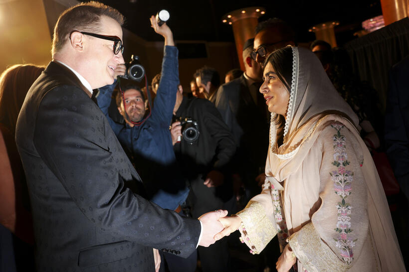 
	Brendan Fraser and Malala Yousafzai
