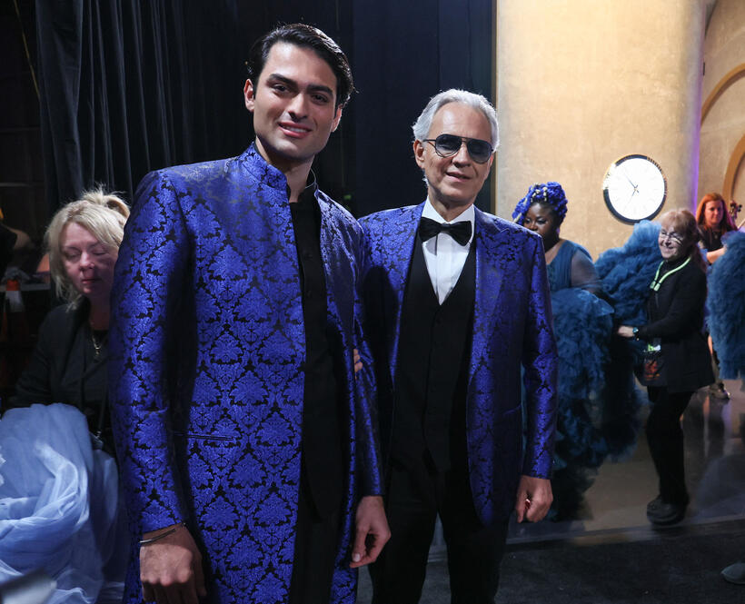 
	Matteo Bocelli and Andrea Bocelli
